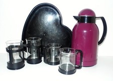 VINTAGE SET: Teekanne + 4