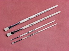 4 Borstenpinsel je 2x Nr. 2 und 10 Pinselset Set Pinsel Tuschpinsel