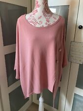 Frida Überwurf Pullover Rosa Onesice Zipfelig mit Knöpfen