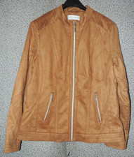 Damen Faux-Velourslederjacke