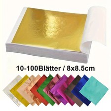 Blattgold Schlagmetall zum vergolden 8.5x8cm Goldfolie Vergoldungsfolie Gold