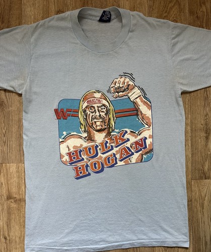 Vintage hulk hogan wwf shirt - hogan,