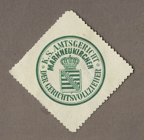 Siegelmarke sachsen s - k.,
