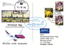 [a09] Erstflugpost - Wizz Air - Dortmund - Riga - 22.06.2014