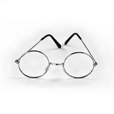 Brille Rund Oma Opa ohne Gläser Silber Verkleiden Weihnachtsmann Nikolaus