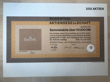 Aktie der Rosenthal AG über