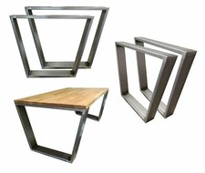 Tischgestell Tischfuß Kufen Tischbeine Stahl Metall Eisen Industrie Trapez TR2