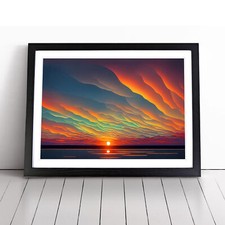 Wondrous Ocean Sunset Framed