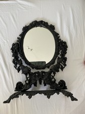 Schmink ? Spiegel Tischspiegel Gußeisen Vintage
