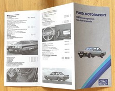 Ford Motorsport Granada RS Teileprogramm   November 1980   (O5-16-61-2)