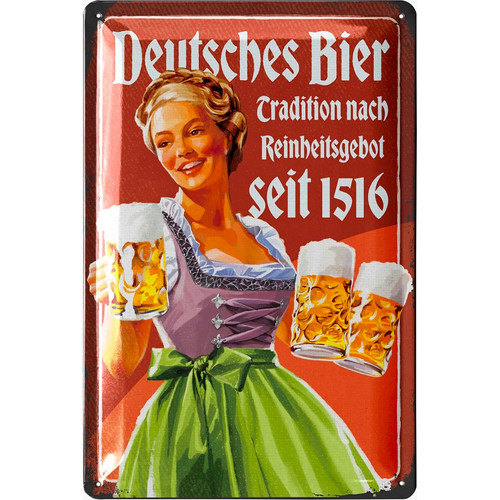 Deutsches bier blechschild - bier,