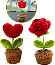2 Stück Gestrickte Blumen