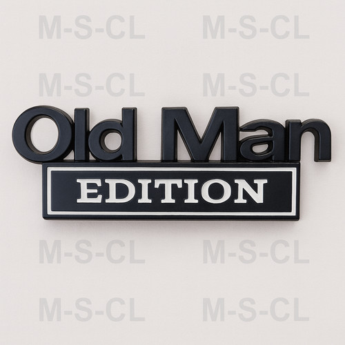 Old man edition kfz emblem - edition, 3d