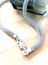 Kette Silber 925 Sterling Silber Schlauchkette gestrickt,Wechselverschluss