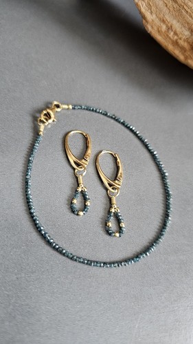 Blau diamant set armband - ,
