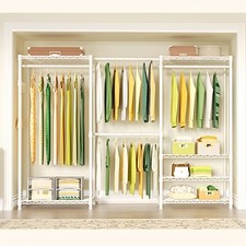 Schwerlast Garderobenständer Kleiderständer mit Kleiderstangen und Ablage 230cm