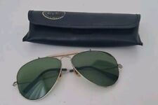 Vintage Ray Ban Sonnenbrille, Pilotenbrille, Outdoorsman, Perlmutsteg, grün-grau