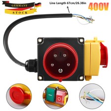 KOA7 400V Maschinenschalter mit 67cm Kabel,Phasenwender und NOT-AUS Funktion
