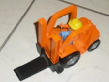 Lego Duplo Gabelstapler Stapler mit Figur orange