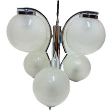 Chrom Space Age Pendelleuchte