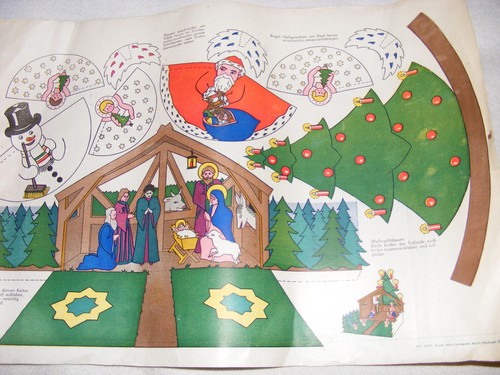Vintage krippe weihnachtsbaum - vintage,