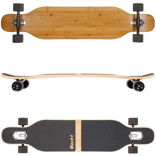 Mach1 bambus longboard mit - longboard,