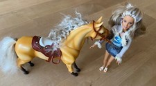 Barbie Puppe Cali Girl doll summer und Gelenkpferd selten rare