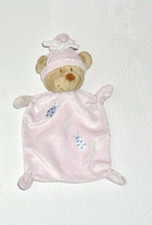 Auswahl Nicotoy Schmusetuch BÄR TEDDY TEDDYBÄR grün oder rosa Mütze Kuscheltuch