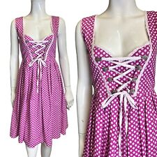 Vintage Dirndl Kleid 14 Tirol Oktoberfest Cottagecore Korsett lila gepunktet