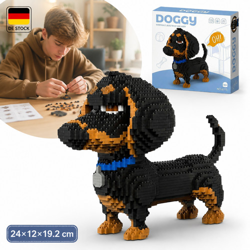 Doggy dackel klemmbausteine - doggy,