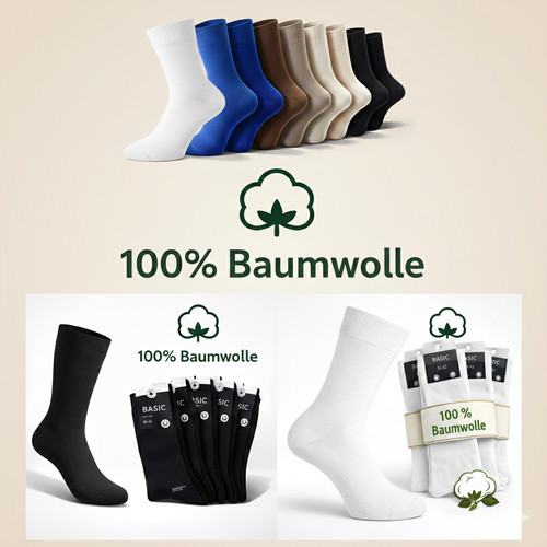 12paar baumwollsocken - 1-12paar, he.baumwollsocken
