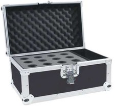 ROADINGER Mikrofon Case für 12 Mikrofone 50 x 30 x 27 cm, Mikro Box Kiste Koffer