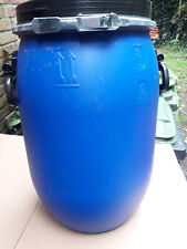 1 Kunststoff-Weithalsfass 30 Liter blau gebraucht Fass Tonne Kanister Tornister