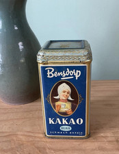 Rare: Kakao Dose Bensdorp, Blechdose, tin can, 50er, 60er, Vintage, Tee, antik