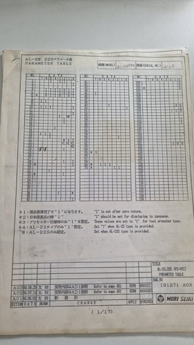Mori seiki parametertabelle - mori,