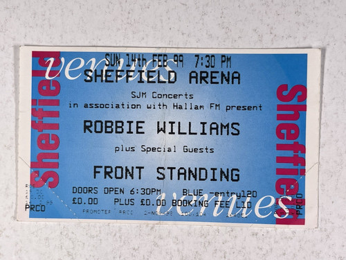 Robbie williams concert ticket - robbie,