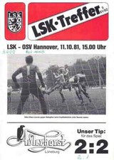 Fussball-Programmheft   81/82   Oberliga   Lüneburger SK - OSV Hannover