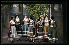 Ansichtskarte Hessenmädchen