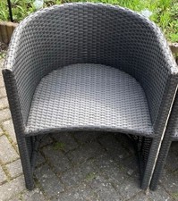 2 Outdoor Rattan Sessel mit Sitzauflage
