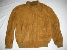 Wildlederjacke Gr. 54 von San Giovanni Firenze hellbraun Pilotenjacke Vintage