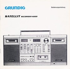 Bedienungsanleitung Grundig Satellit Recorder 4000 
