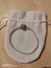 Pandora Moments Schlangen-Gliederarmband Mit Funklendem Herz-Verschluss 