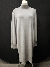 Hechter Paris Damen Langarm-Strickkleid Grau