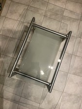 Couchtisch Glas mit Stahlrahmen