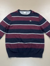 Lacoste Sweater Pullover Xl/L Blau Rot Vintage Pasha Style