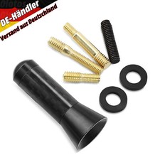 Antenne Auto Dach 3,5cm Carbon Kurz Stab KFZ Radio AM FM DAB Universal Adapter