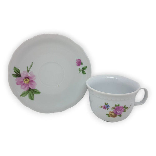 Kahla rose tasse - rose, untertasse
