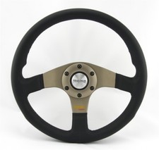 Momo Leder Sportlenkrad Tuner silber 32 320mm schwarz anthrazit steering wheel .