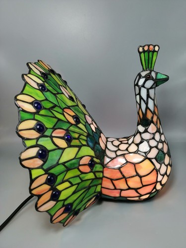 Tischleuchte pfau tiffany stil - tischleuchte,