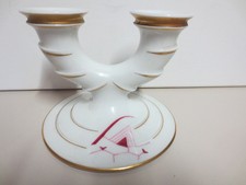 Alter zweiarmiger Leuchter Schlegelmilch Tillowitz Schlesien EPOS Art Deco 1931